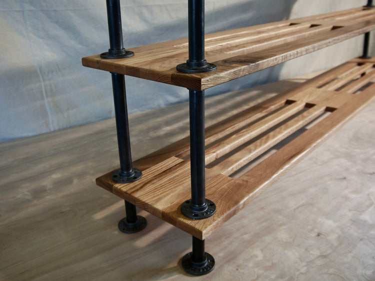 Modern Shoe Rack | Golden Oak