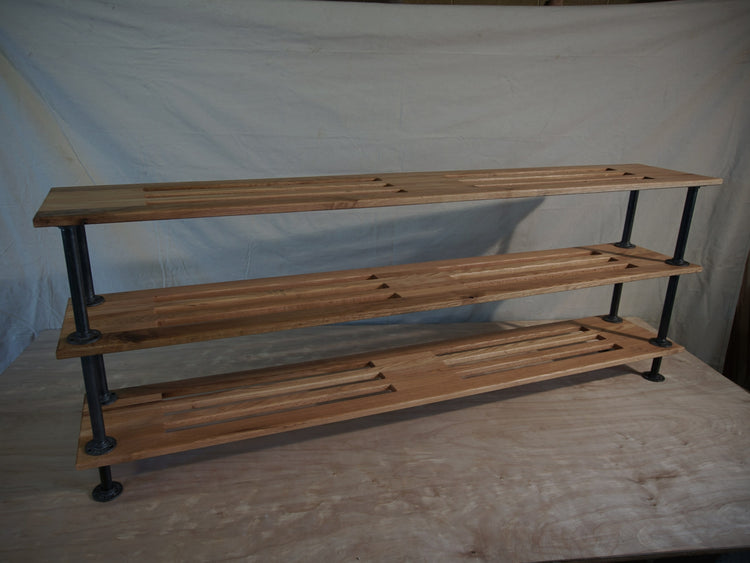Modern Shoe Rack | Golden Oak