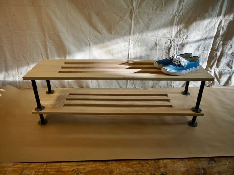 Modern Wooden Shoe Rack | Natural