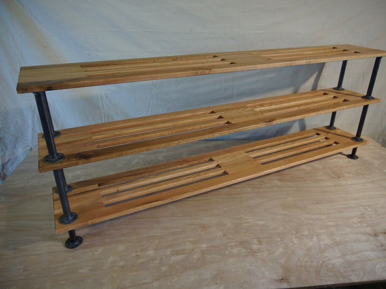 Modern Shoe Rack | Golden Oak