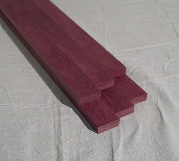 Purple Heart Wood - 2" Thick Exotic Purple Heart Hardwood