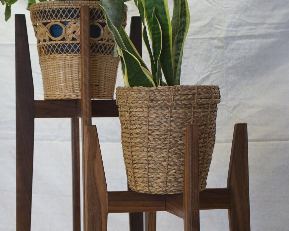 wooden pot plant stand Wooden Plant Stand | Handmade in the USA