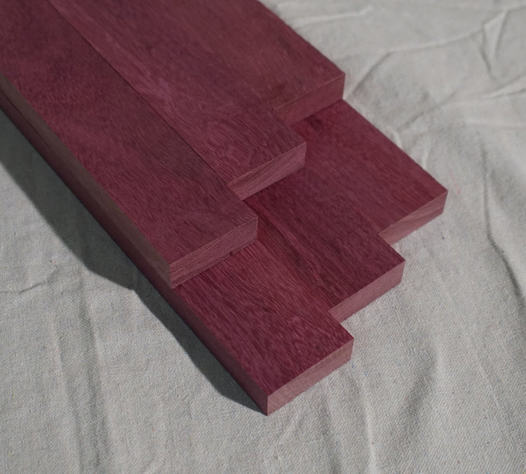 Purple Heart Wood - 2" Thick Exotic Purple Heart Hardwood