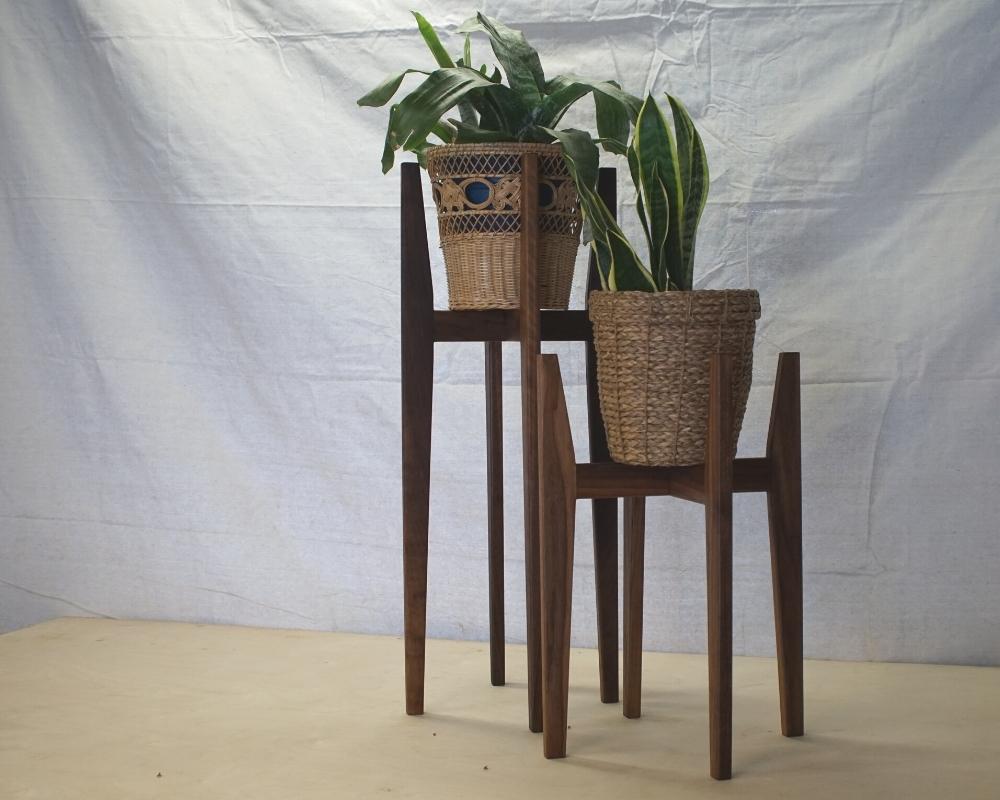 wooden house plant stand Wooden Plant Stand | Handmade in the USA